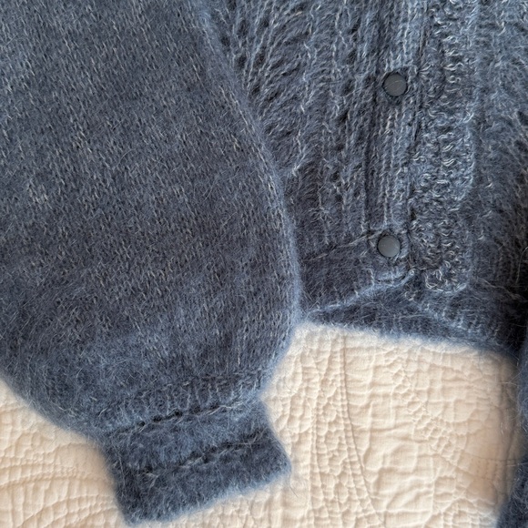 Sezane Angelie Cardigan Vintage Blue - Size XXS - Picture 3 of 5